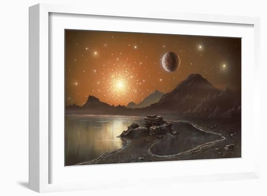 Globular Cluster, Artwork-Richard Bizley-Framed Photographic Print