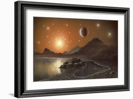 Globular Cluster, Artwork-Richard Bizley-Framed Photographic Print