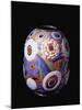 Globular-Shaped Vase Enameled in Polychrome with Stylized Flowers in Art Deco Style-null-Mounted Giclee Print