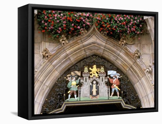 Glockenspiel Details, Marienplatz, Munich, Germany-Adam Jones-Framed Premier Image Canvas