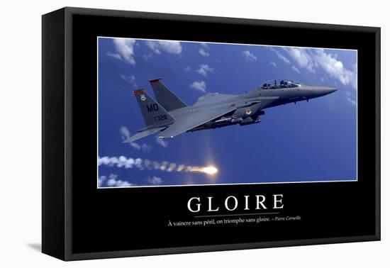 Gloire: Citation Et Affiche D'Inspiration Et Motivation-null-Framed Premier Image Canvas