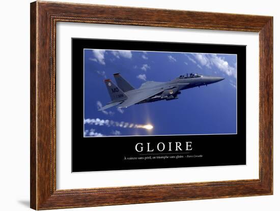 Gloire: Citation Et Affiche D'Inspiration Et Motivation-null-Framed Photographic Print