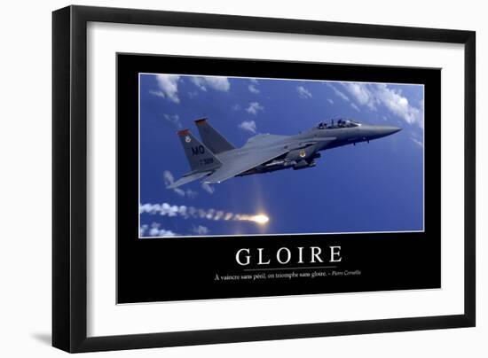 Gloire: Citation Et Affiche D'Inspiration Et Motivation-null-Framed Photographic Print