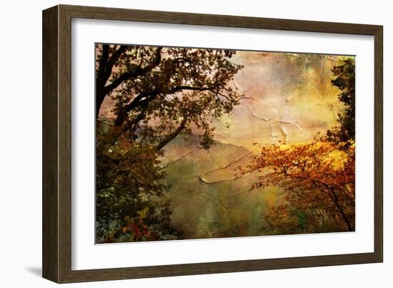 Gloomy Sunset - Artwork In Oil Painting Style-Maugli-l-Framed Art Print