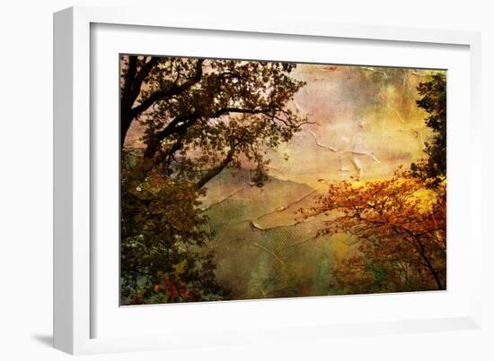 Gloomy Sunset - Artwork In Oil Painting Style-Maugli-l-Framed Art Print