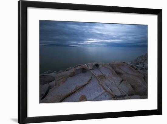 Gloomy View Of The Great Salt Lake From Antelope Island State Park, Outside Of Salt Lake City, Utah-Austin Cronnelly-Framed Photographic Print