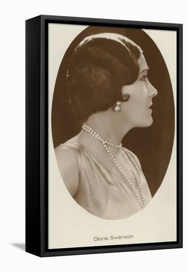 Gloria Swanson, American Actress and Film Star-null-Framed Premier Image Canvas