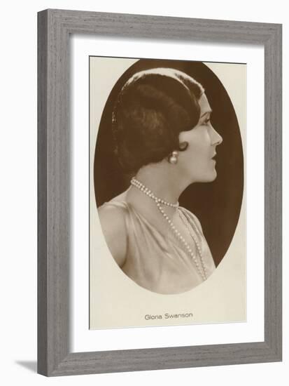 Gloria Swanson, American Actress and Film Star-null-Framed Photographic Print