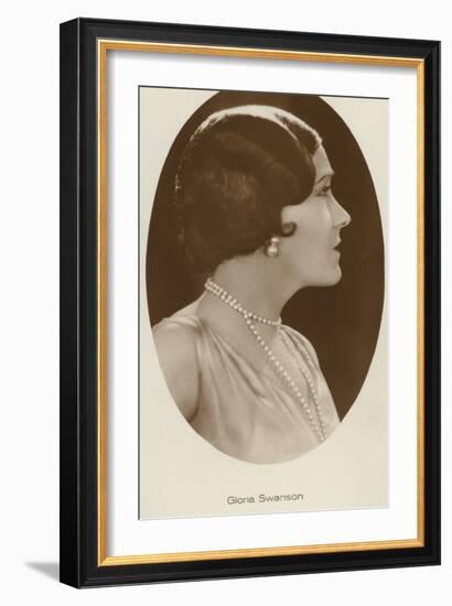 Gloria Swanson, American Actress and Film Star-null-Framed Photographic Print