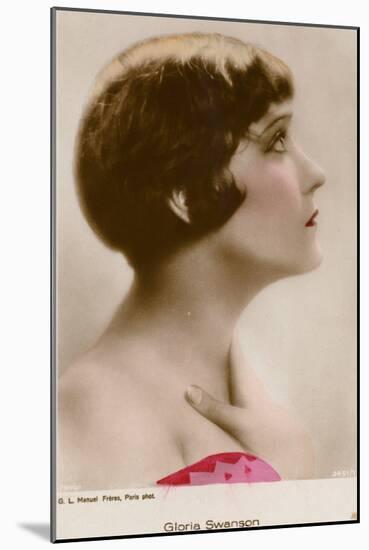 Gloria Swanson, American Actress and Film Star-null-Mounted Photographic Print