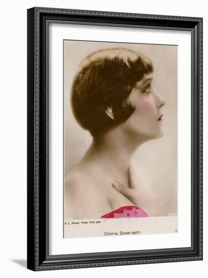 Gloria Swanson, American Actress and Film Star-null-Framed Photographic Print