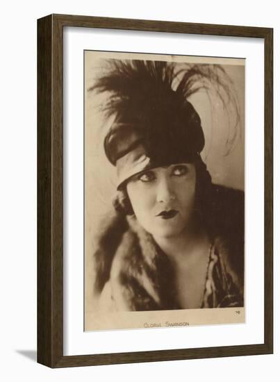 Gloria Swanson, American Actress and Film Star-null-Framed Photographic Print