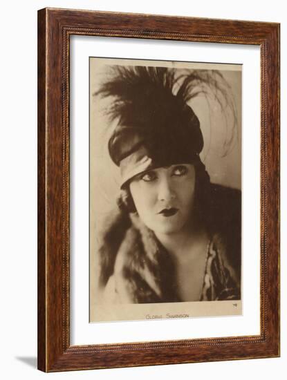 Gloria Swanson, American Actress and Film Star-null-Framed Photographic Print