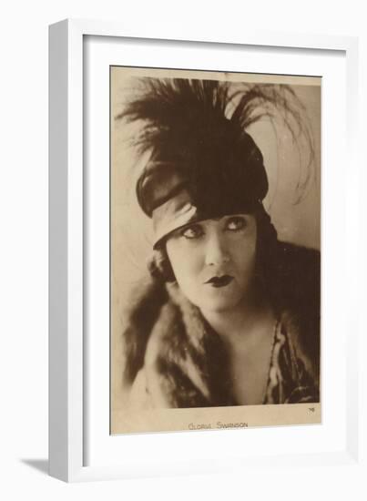 Gloria Swanson, American Actress and Film Star-null-Framed Photographic Print