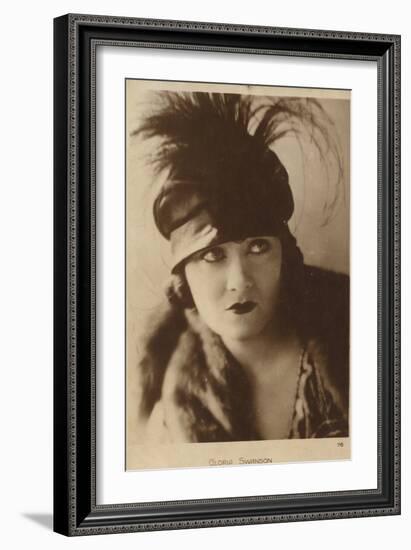 Gloria Swanson, American Actress and Film Star-null-Framed Photographic Print