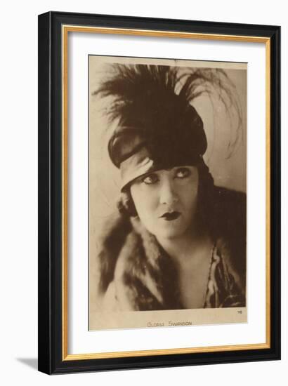 Gloria Swanson, American Actress and Film Star-null-Framed Photographic Print