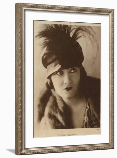 Gloria Swanson, American Actress and Film Star-null-Framed Photographic Print