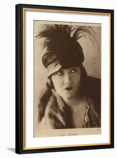 Gloria Swanson, American Actress and Film Star-null-Framed Photographic Print