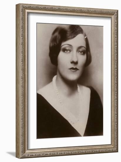 Gloria Swanson, American Actress and Film Star-null-Framed Photographic Print