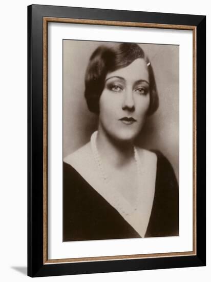 Gloria Swanson, American Actress and Film Star-null-Framed Photographic Print