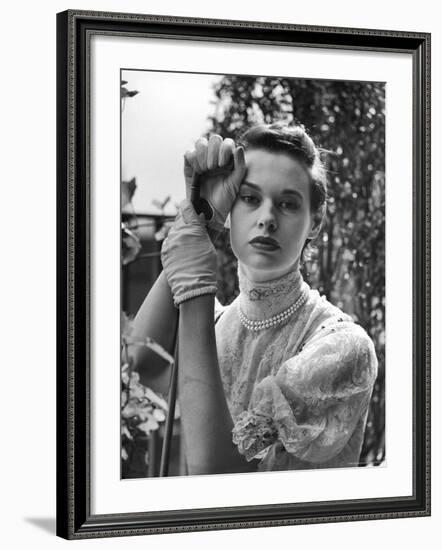 Gloria Vanderbilt Stokowski in Costume for Molnar's Play The Swan-Gordon Parks-Framed Premium Photographic Print