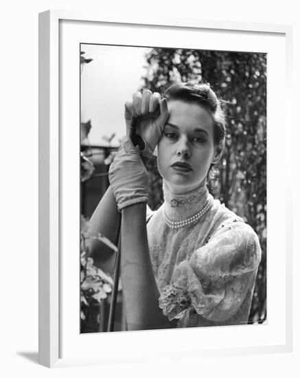 Gloria Vanderbilt Stokowski in Costume for Molnar's Play The Swan-Gordon Parks-Framed Premium Photographic Print