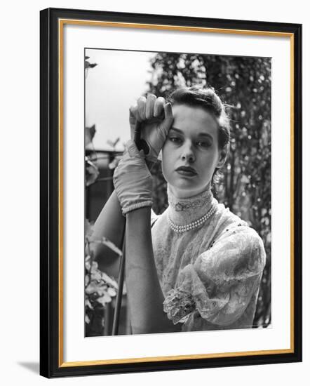 Gloria Vanderbilt Stokowski in Costume for Molnar's Play The Swan-Gordon Parks-Framed Premium Photographic Print