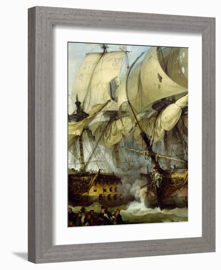 Glorious First of June, or Third Battle of Ushant Between English and French, 1794-Philip James De Loutherbourg-Framed Giclee Print