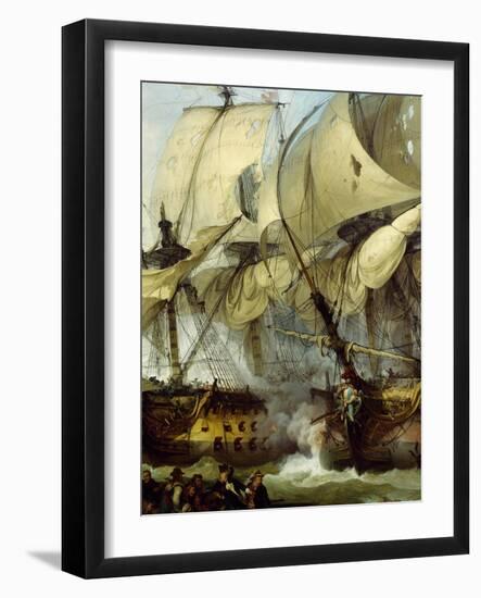 Glorious First of June, or Third Battle of Ushant Between English and French, 1794-Philip James De Loutherbourg-Framed Giclee Print