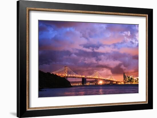 Glorious Lightning Storm, Bay Area, Treasure Island, San Francisco-Vincent James-Framed Photographic Print