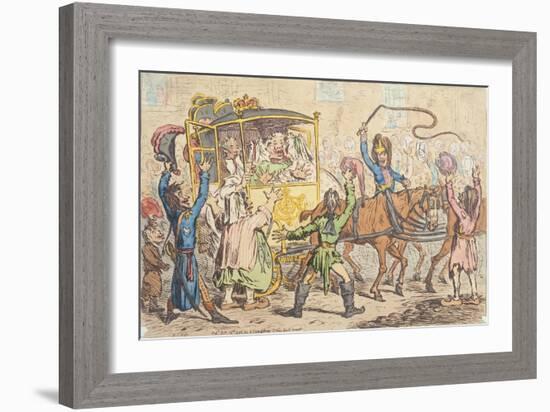 Glorious Reception of the Ambassador of Peace on His Entry into Paris-James Gillray-Framed Giclee Print