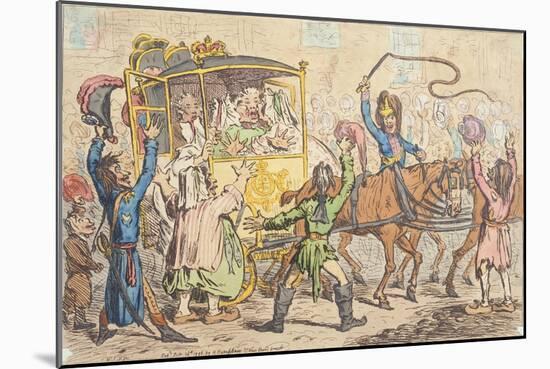 Glorious Reception of the Ambassador of Peace on His Entry into Paris-James Gillray-Mounted Giclee Print