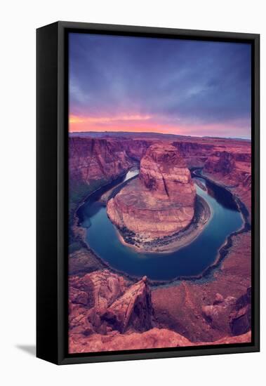 Glorious Sunset at Horseshoe Bend, Page Arizona-null-Framed Premier Image Canvas