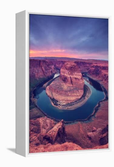 Glorious Sunset at Horseshoe Bend, Page Arizona-null-Framed Premier Image Canvas