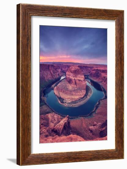 Glorious Sunset at Horseshoe Bend, Page Arizona-null-Framed Photographic Print