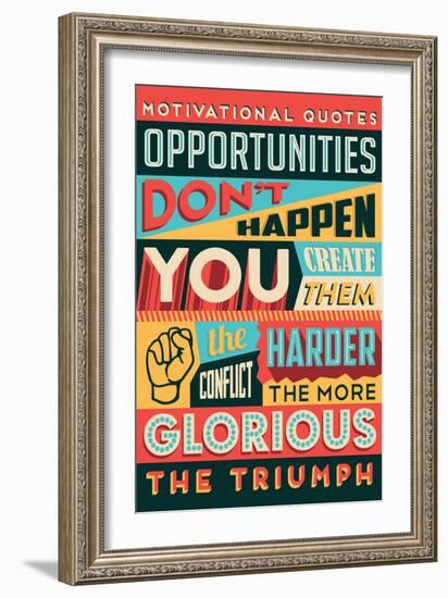 Glorious Triumph-Vintage Vector Studio-Framed Premium Giclee Print