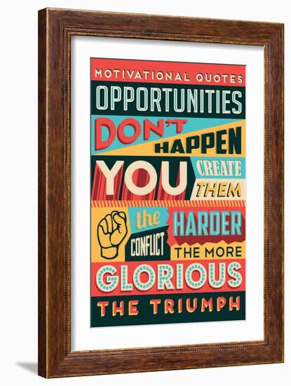 Glorious Triumph-Vintage Vector Studio-Framed Premium Giclee Print