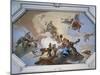 Glory Among Virtues: Fame, Glory, Justice, Fortitude, Temperance and Prudence-Giambattista Tiepolo-Mounted Giclee Print