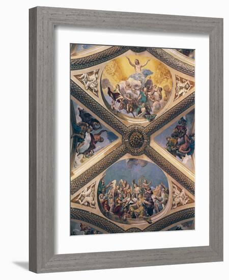 Glory of Christ, Fresco-Giovanni Lanfranco-Framed Giclee Print