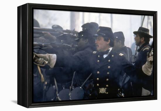 Glory (Pour la gloire) by EdwardZwick with Matthew Broderick., 1989 (guerre by Secession) (photo)-null-Framed Stretched Canvas