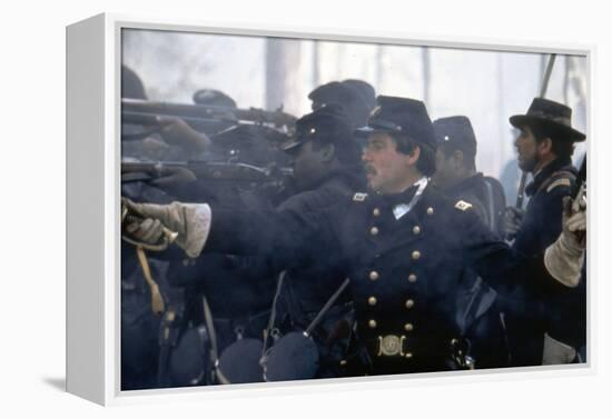 Glory (Pour la gloire) by EdwardZwick with Matthew Broderick., 1989 (guerre by Secession) (photo)-null-Framed Stretched Canvas