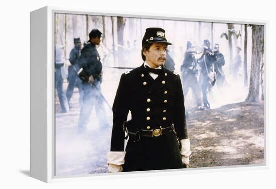 Glory (Pour la gloire) by EdwardZwick with Matthew Broderick, 1989 (guerre by Secession) (photo)-null-Framed Stretched Canvas