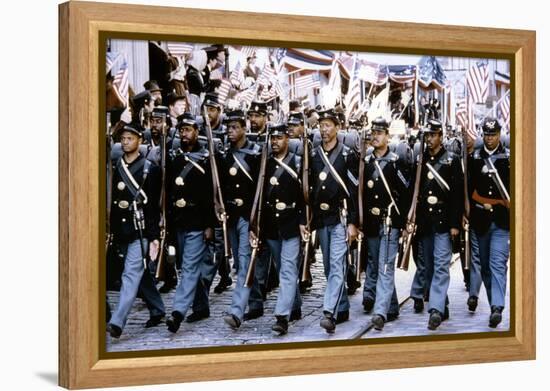 Glory (Pour la gloire) by EdwardZwick with Morgan Freeman, 1989 (guerre by Secession) (photo)-null-Framed Stretched Canvas