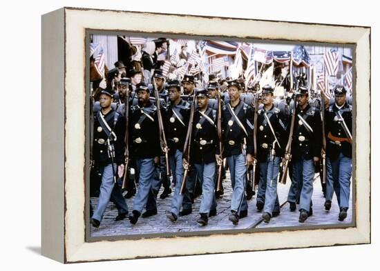 Glory (Pour la gloire) by EdwardZwick with Morgan Freeman, 1989 (guerre by Secession) (photo)-null-Framed Stretched Canvas