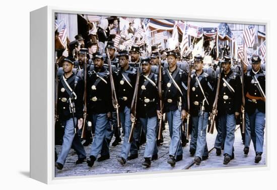 Glory (Pour la gloire) by EdwardZwick with Morgan Freeman, 1989 (guerre by Secession) (photo)-null-Framed Stretched Canvas