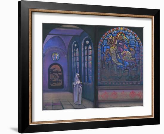 Glory to the Hero, Diptych, 1933 (Tempera on Canvas)-Nicholas Roerich-Framed Giclee Print