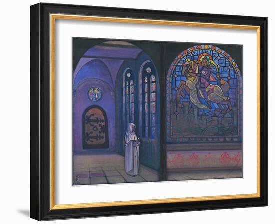 Glory to the Hero, Diptych, 1933 (Tempera on Canvas)-Nicholas Roerich-Framed Giclee Print