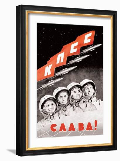 Glory to the Russian Cosmonauts-null-Framed Art Print