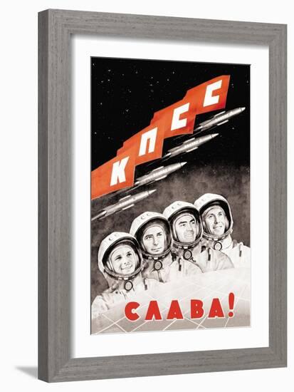 Glory to the Russian Cosmonauts-null-Framed Art Print