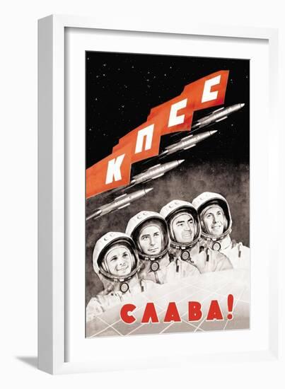 Glory to the Russian Cosmonauts-null-Framed Art Print